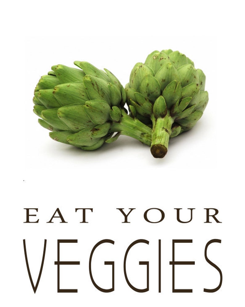 Healthy Diet Eat Your Veggies Kitchen Art Decor DIGITAL PRINT image 3