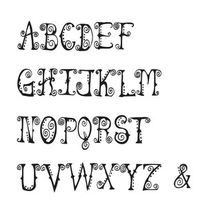 Typography DIGITAL PRINT Monogram Initial Wall Art SpaGirl Letter F 5x7 image 2