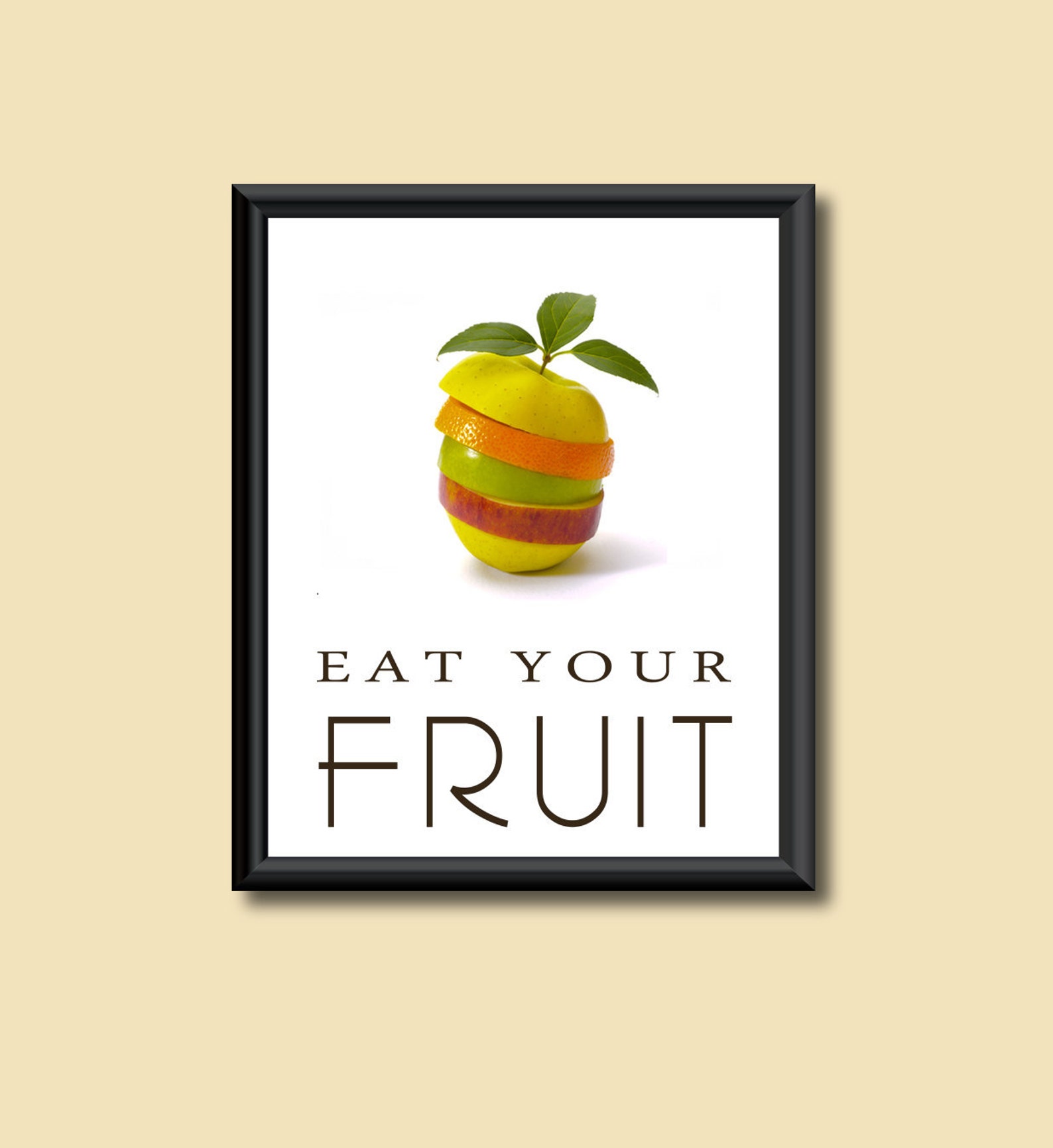 Healthy Diet Eat Your Fruit Kitchen Art Decor DIGITAL PRINT Etsy