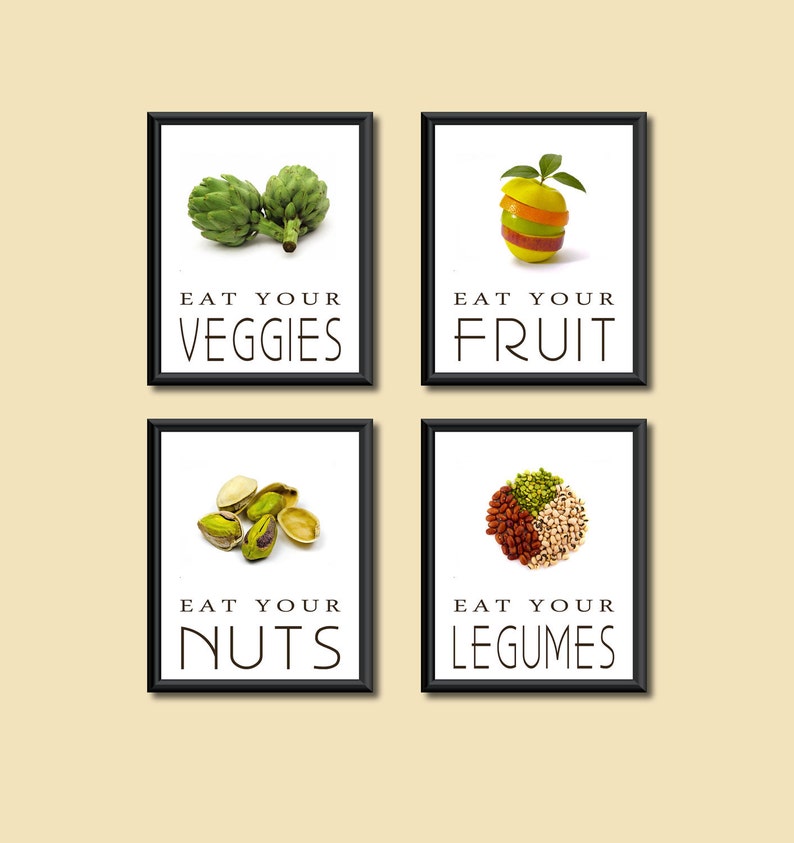 Healthy Diet Eat Your Veggies Kitchen Art Decor DIGITAL PRINT image 2