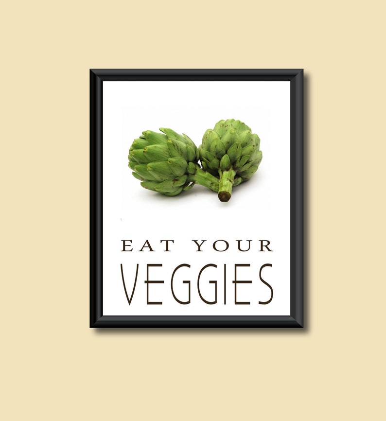 Healthy Diet Eat Your Veggies Kitchen Art Decor DIGITAL PRINT Etsy