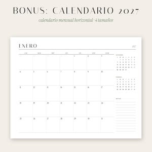May include: A horizontal monthly calendar for January 2027 with a clean white background and black text. The layout includes a grid for dates, small reference calendars for December and February, and a lined section for notes on the right side.