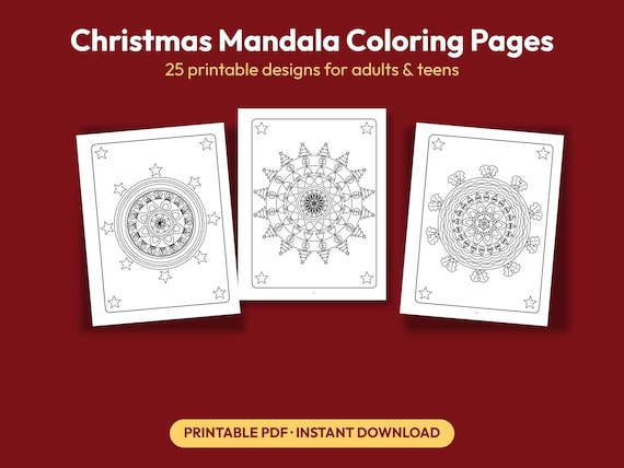 Mandalas de Navidad para colorear