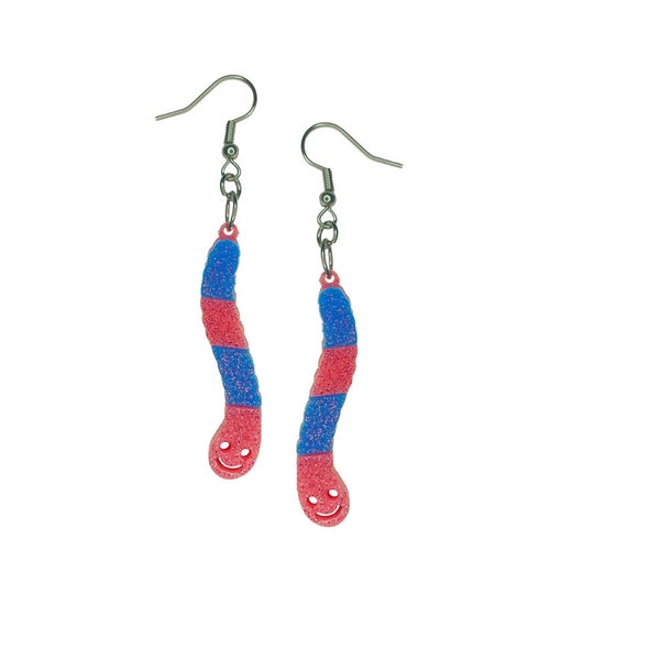 Sour Gummy Worm Earrings