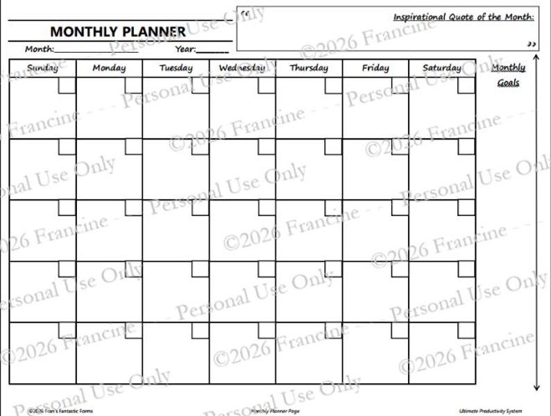 Productivity Essentials Bundle- Daily, Weekly, & Monthly Planners - Etsy