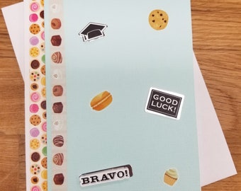 Graduation Good Luck!  Bravo! Sweet Treats Handmade Greeting Card * Dessert Lovers