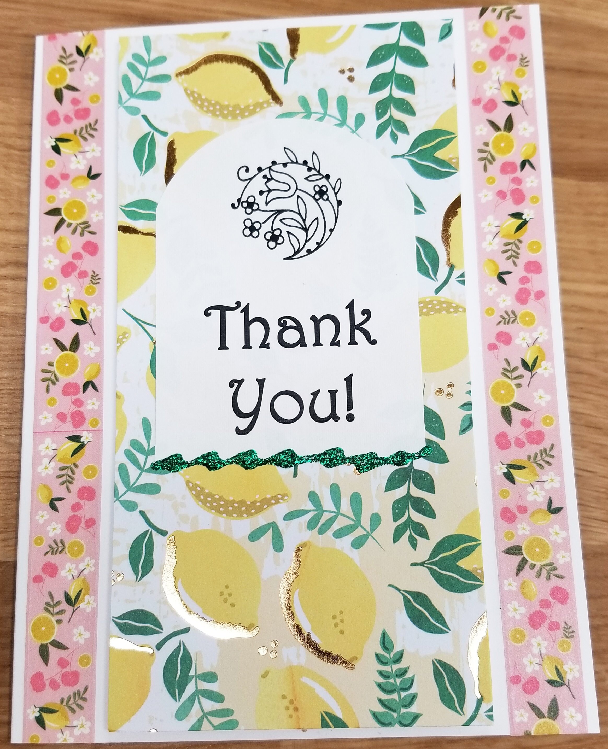 Thank You Lemon Love Handmade Greeting Card Lemon Lover Etsy