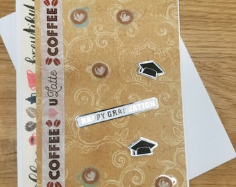 Happy Graduation Coffee Handmade Greeting Card * Coffee Lovers