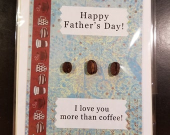 Happy Father’s Day Coffee Love Handmade Greeting Card | Coffee Card