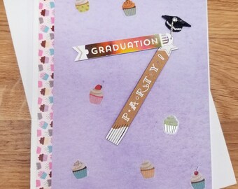 Graduation Party! Cupcake Handmade Greeting Card * Cupcake Lovers