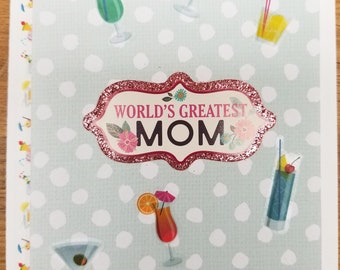 World’s Greatest Mom Cocktail Handmade Greeting Card