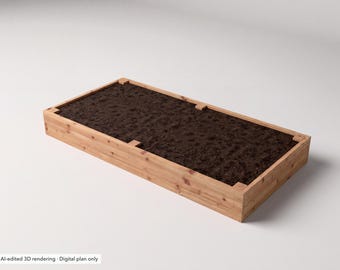 Cedar Raised Garden Bed Plans, 4 × 8 ft, Imperial + Metric PDF + Cut List + 3D Guide