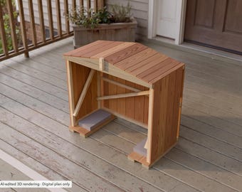 Nativity Stable Build Plan, Cedar Manger, 3D Guide (Digital Download)