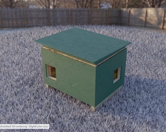 Insulated Outdoor Cat Shelter Plans, Winter Feral Cat House (Digital Build Guide)