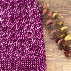 Berretto da spinnaker in maglia a trecce magenta viola immagine 2