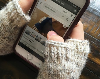 Fingerless Texting Gloves Man, Woman, Child. Your Choice of Color and Size
