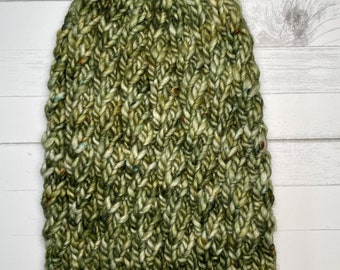 Moss Green Cable Knit Spinnaker Beanie