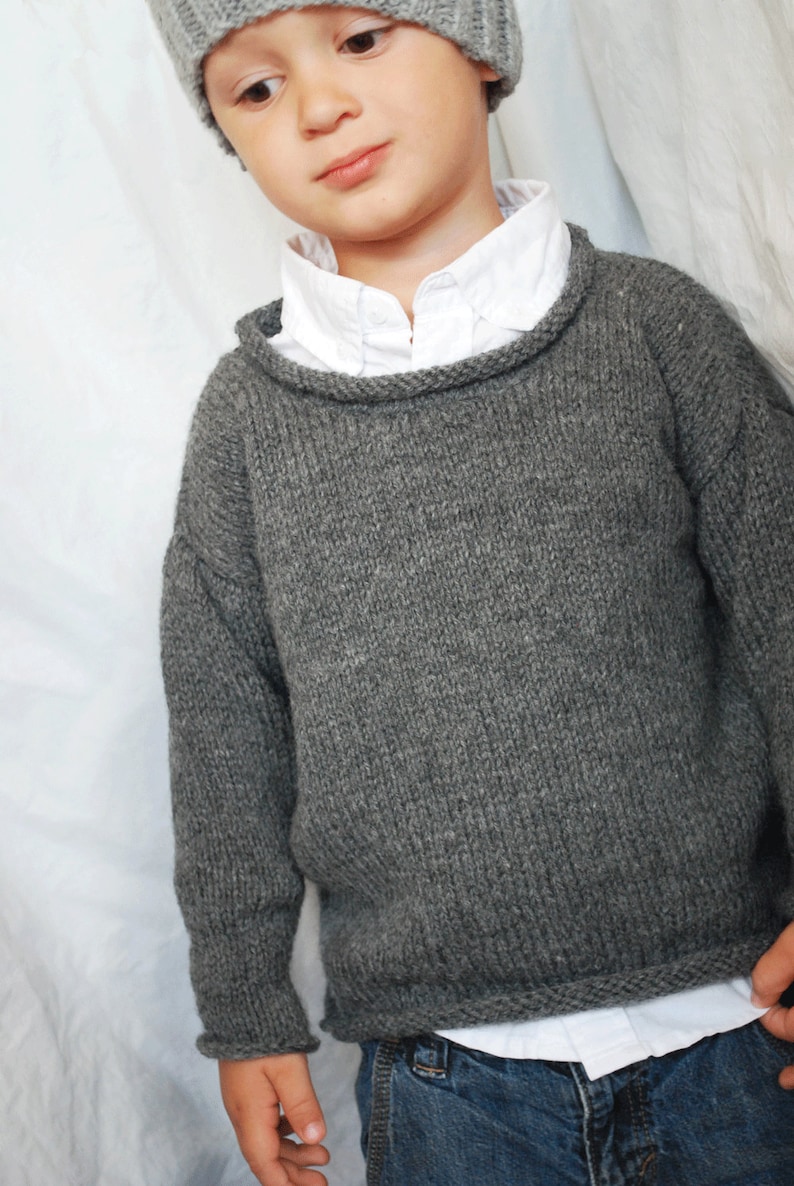 Little Mans Rolled Neck Sweater image 6