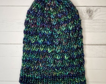 Marine Blue Cable Knit Spinnaker Beanie