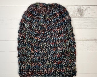 Stone Blue Cable Knit Spinnaker Beanie