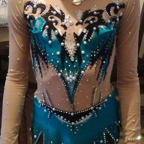 Rhythmic gymnastics leotard  Figure Skating Dress Dance Gymnastics Leotard   Rhythmic gymnastics leotard  Rock'n'Roll dress RG Leotsrd