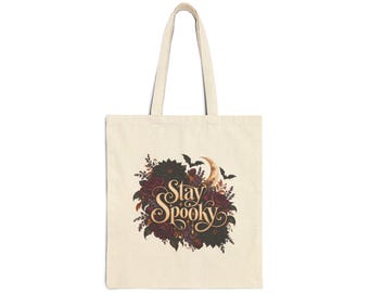 Dark Floral Tote for Spooky Romantics