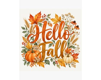 Hello Fall Minimalist Art Print