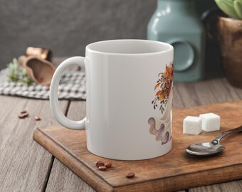 Floral Ghost Halloween Mug 11oz