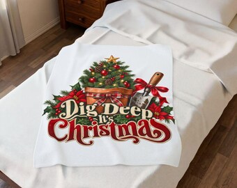 Christmas Garden Blanket - Vintage Watercolor