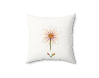Botanical Wildflower Pillow, Thanksgiving Gift, Seasonal Decor