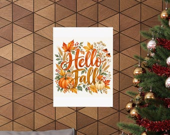 Hello Fall Minimalist Art Print