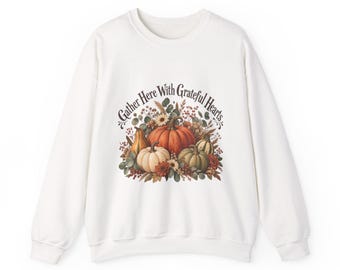 Minimalist Botanical Sweatshirt, Thanksgiving Decor, Family Gathering Gift