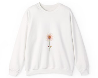 Botanical Wildflower Sweatshirt, Thanksgiving Gift, Minimalist Style