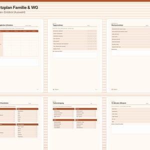 Printable cleaning schedule for families and shared apartments, household plan with rotation and checklists, PDF A4 A5 image 3