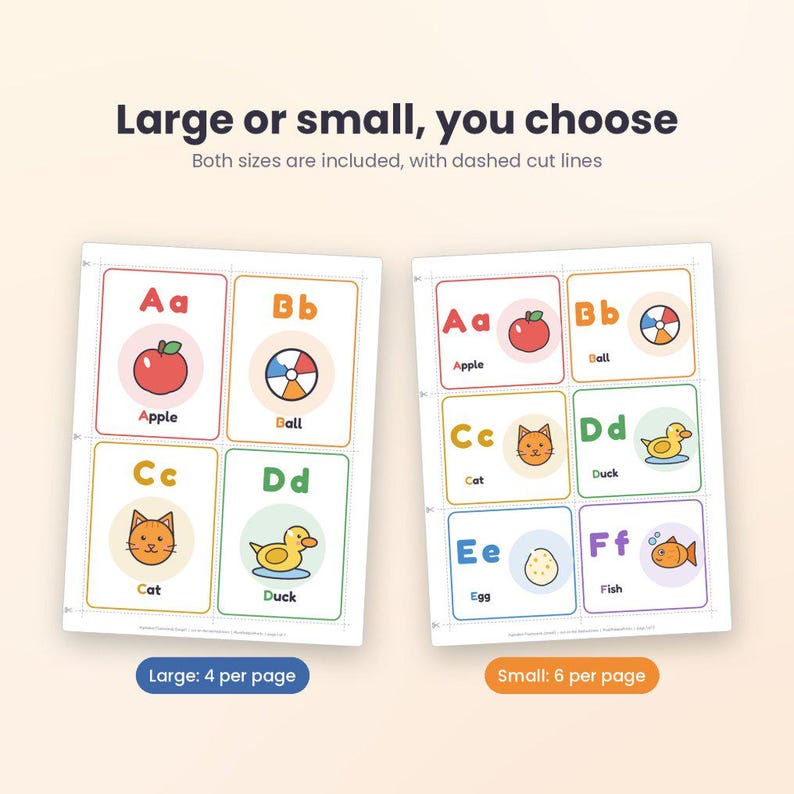 Alphabet Flashcards Printable, ABC Flash Cards PDF With Uppercase ...