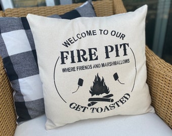 Farmhouse fire pit Pillow