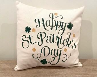 Farmhouse Happy St. Patrick’s day pillow