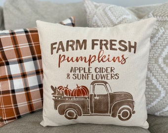 Farmhouse farm fresh pumpkins Pillow