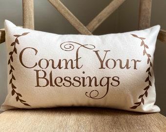 Farmhouse Count your blessings Pillow