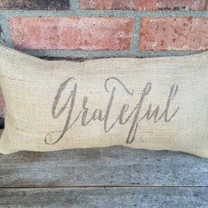 Burlap Cuscino grato