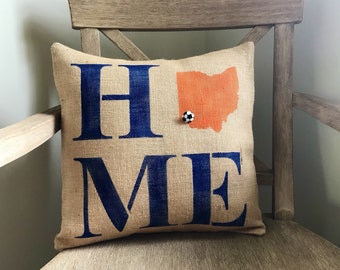 Burlap FC Cincinnati Pillow