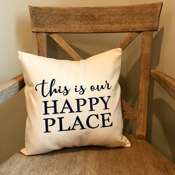 My Happy Place Pillow Etsy