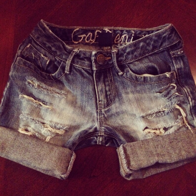 Baby girl distressed cuffed jean shorts baby jean shorts Etsy