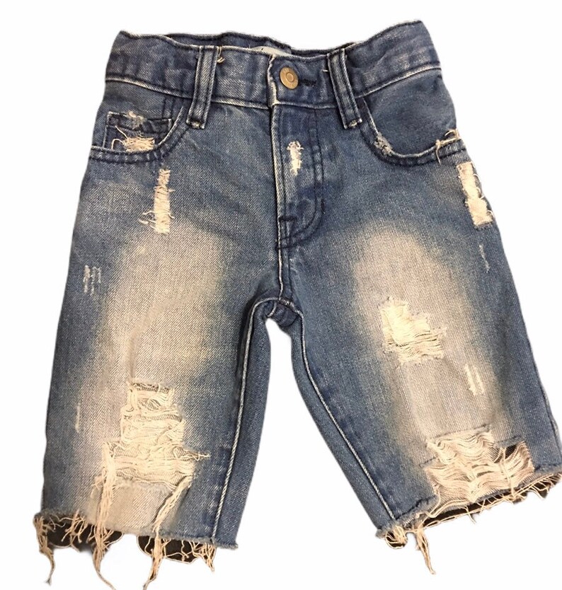Distressed denimbaby/toddler boy jean shorts hipster kids Etsy