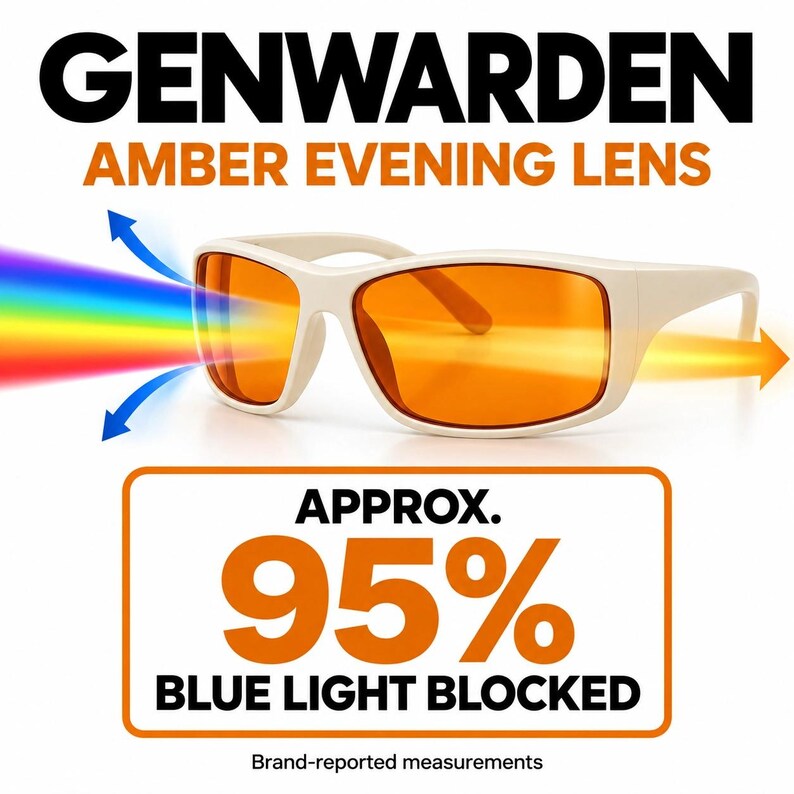 Amber Blue Light Blocking Glasses, Classic Panto, Crystal Clear — Cove ...
