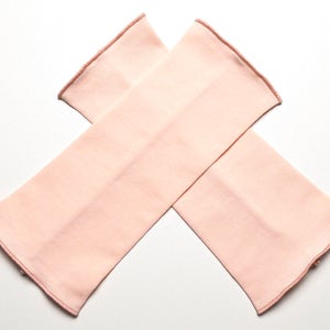 Poignets couleurs poudre menottes manchettes chauffe-mains jersey de coton 20 cm image 2