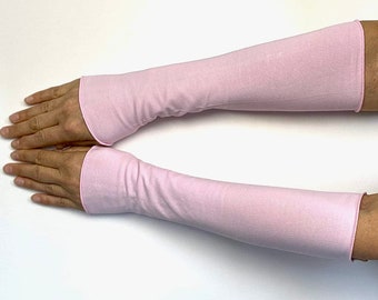 Cuffs rose hand warmers arm warmers hand warmers cotton jersey 30 cm