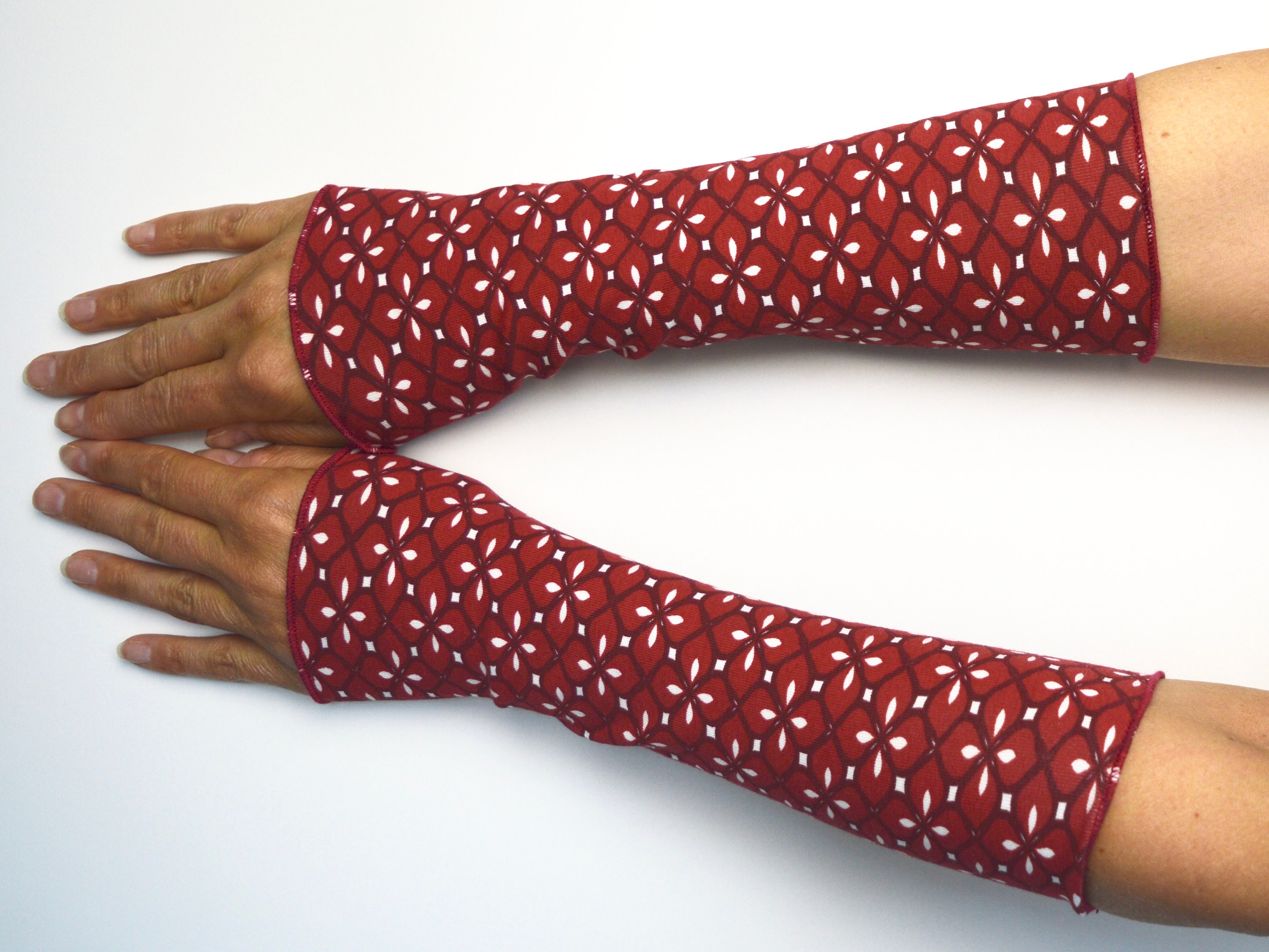 Lange rote handschuhe - Etsy.de
