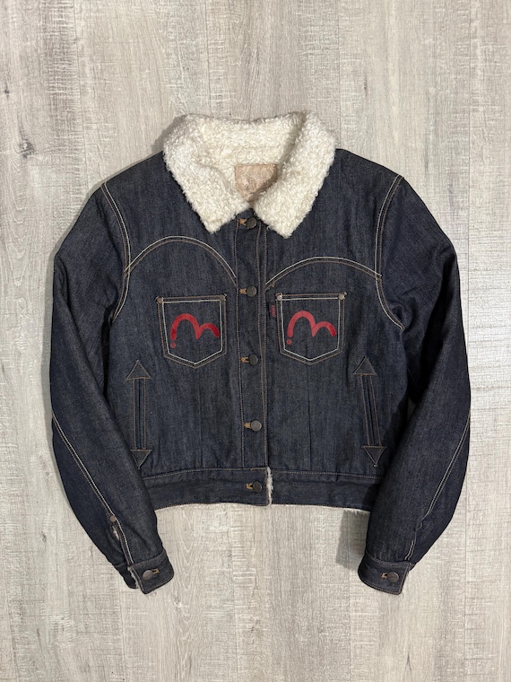 Evisu, Evisu women sherpa denim jacket
