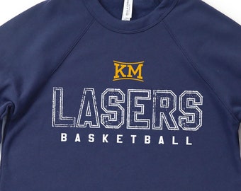 Adult Kettle Moraine Lasers Basketball Sweatshirt, KM Lasers Basketball Crewneck